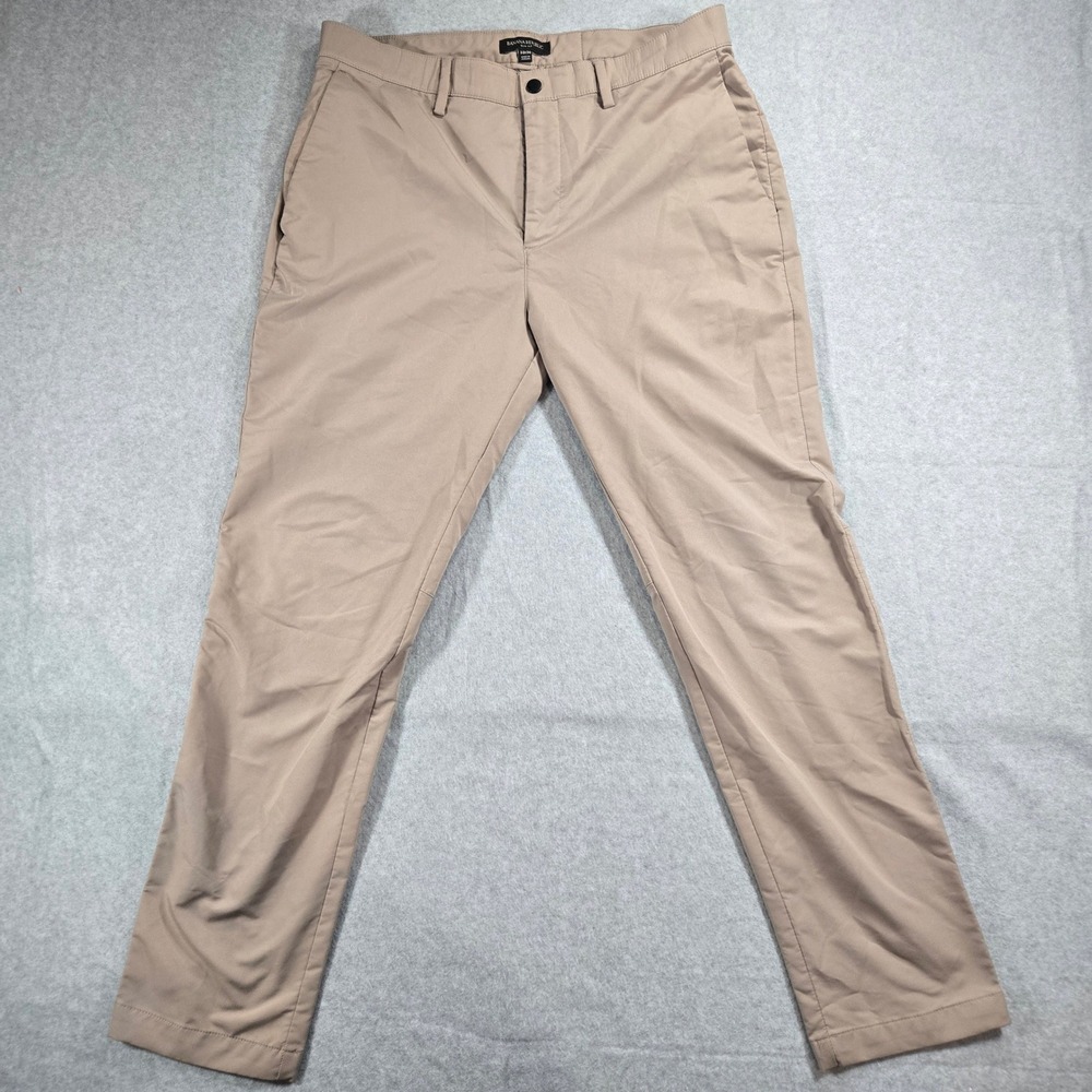 Banana Republic Slim City Pant Moonstone Khaki 33x30 536775-04 Tech Stretch Mens